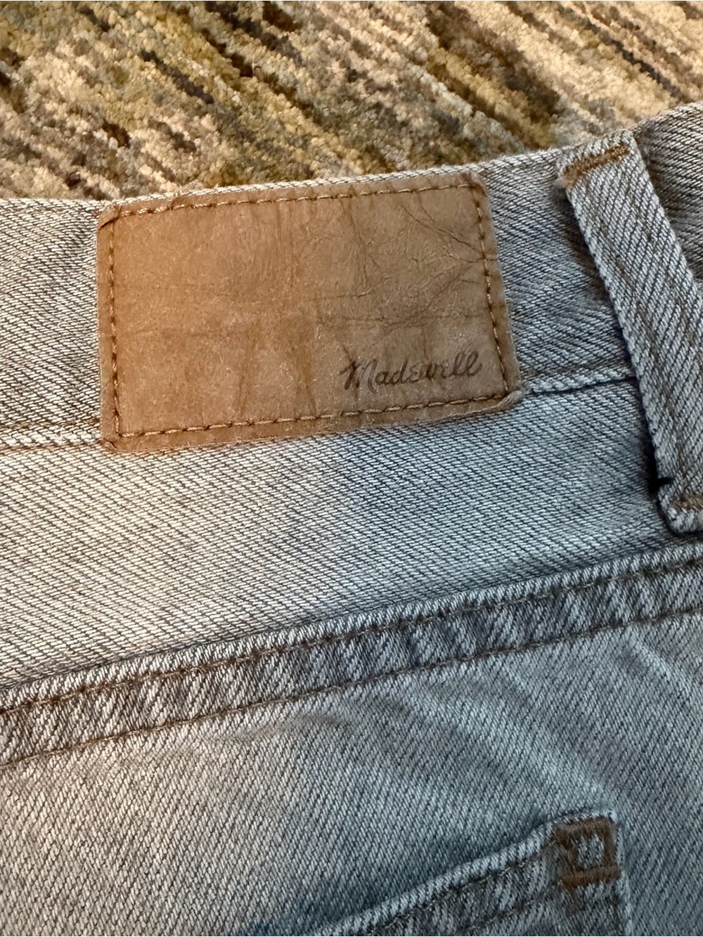 Madewell Light Gray/Blue Low-Rise Superwide-Leg Jeans - Picture 4 of 4